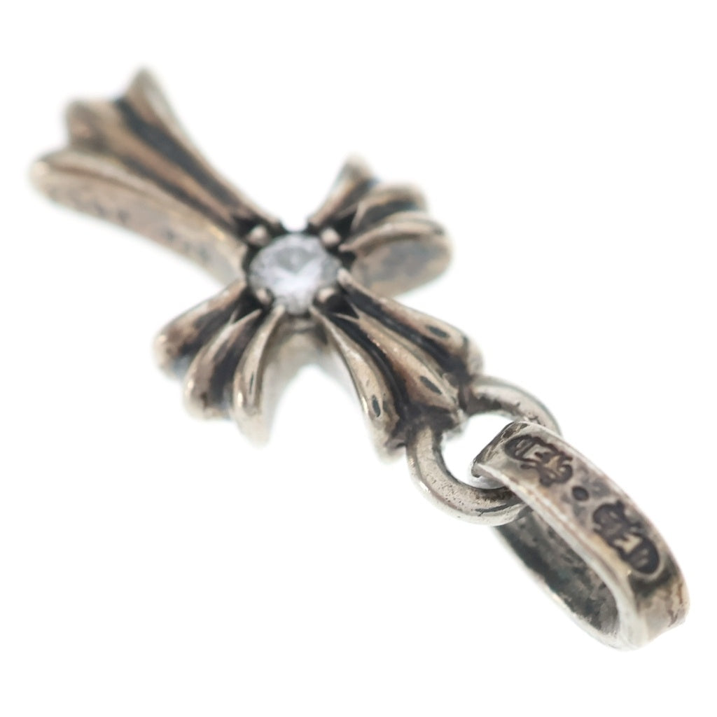 CHROME HEARTS(クロムハーツ) CRS BBYFAT DMND ベイビーファットクロス 両面1ダイヤ ペンダントトップ シルバー BCA238
