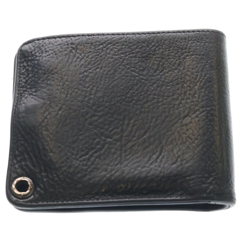 CHROME HEARTS(クロムハーツ) 1SNAP 1スナップ クロスボタンレザーウォレット財布 ブラック レディース