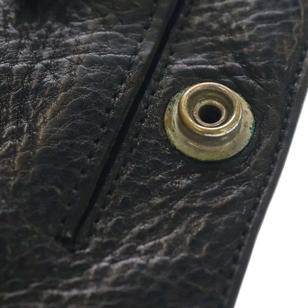 CHROME HEARTS(クロムハーツ) 1SNAP 1スナップ クロスボタンレザーウォレット財布 ブラック レディース