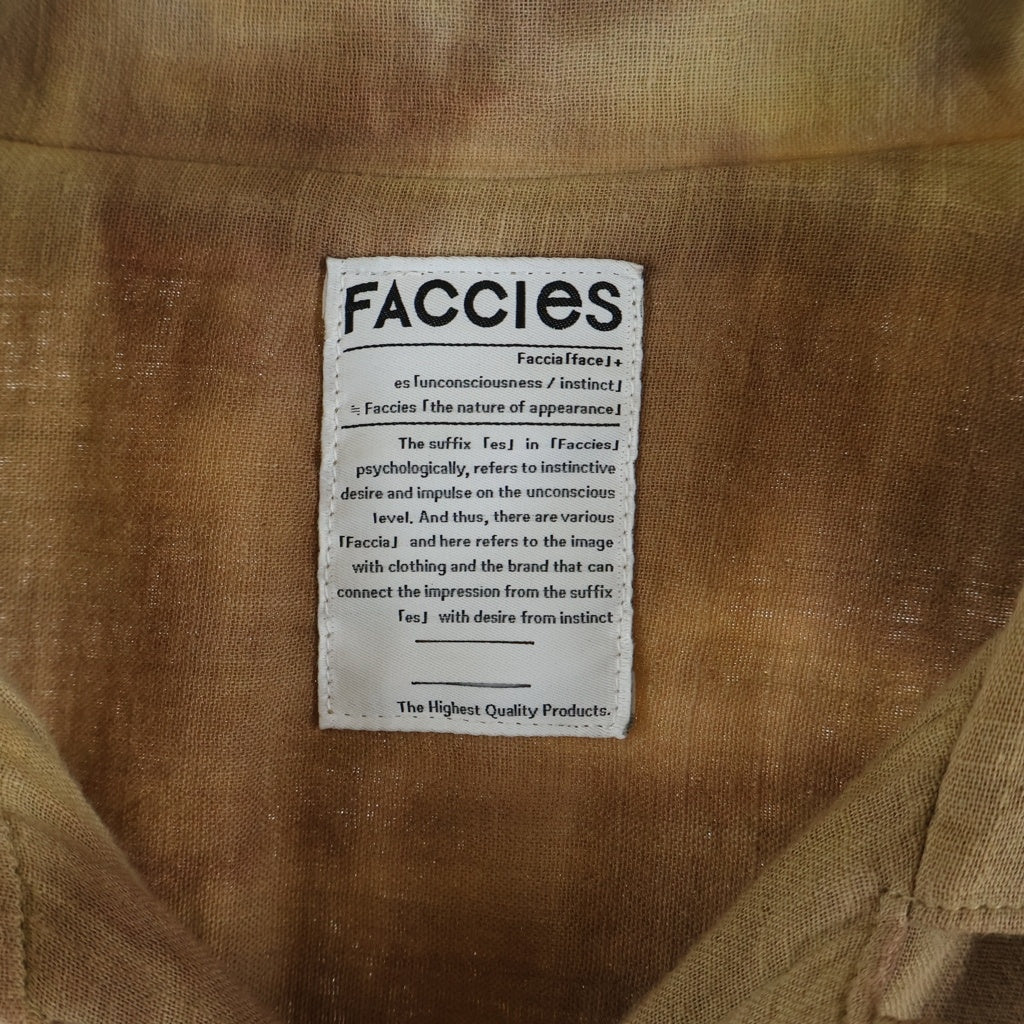 NO BRAND(ノーブランド) FACCIES ファッチーズ ガーゼ F26S03006 ウエスタンジャケット ベージュ