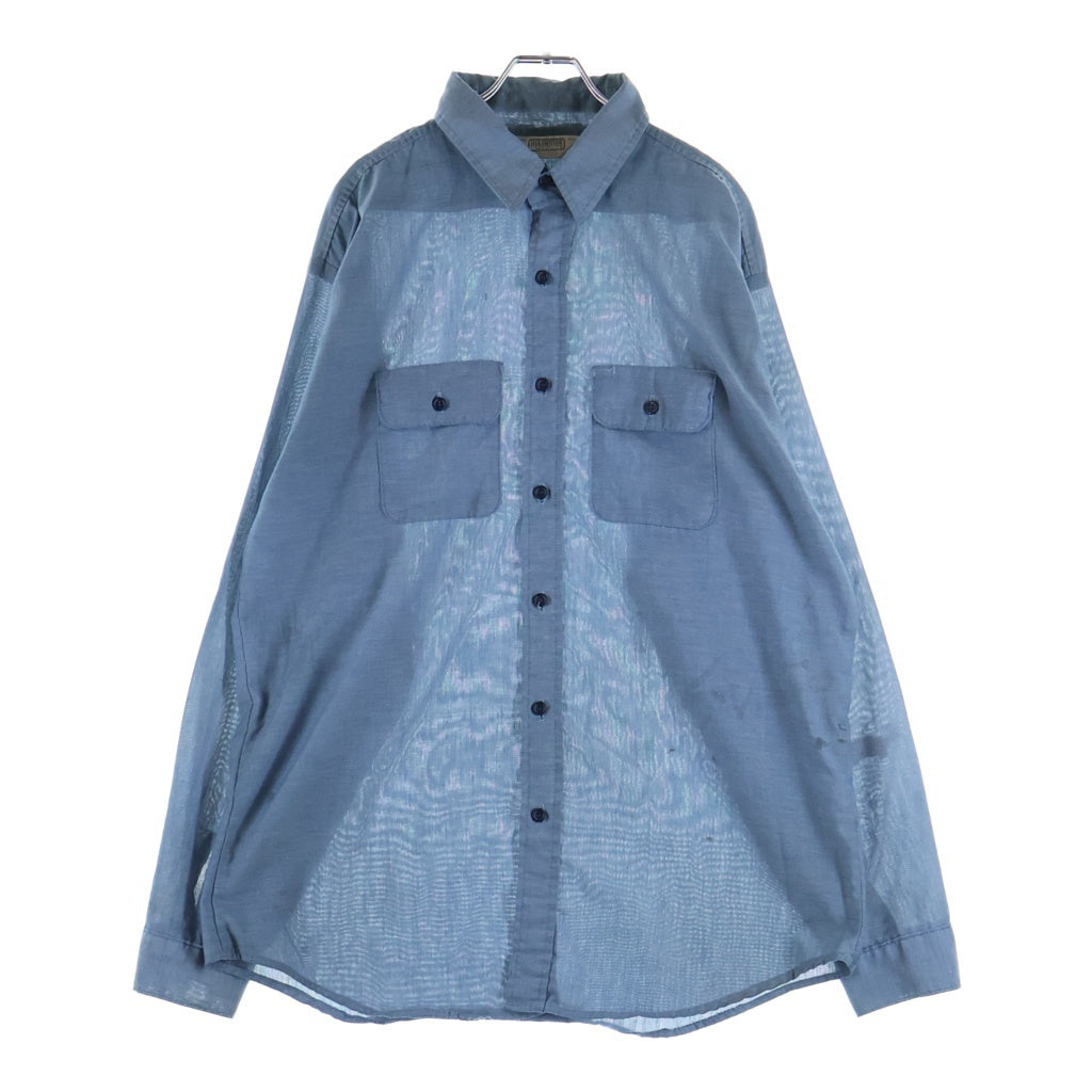 FIVE BROTHERS(ファイブブラザー) 80s シャンブレー XL-TALL 長袖シャツ インディゴ