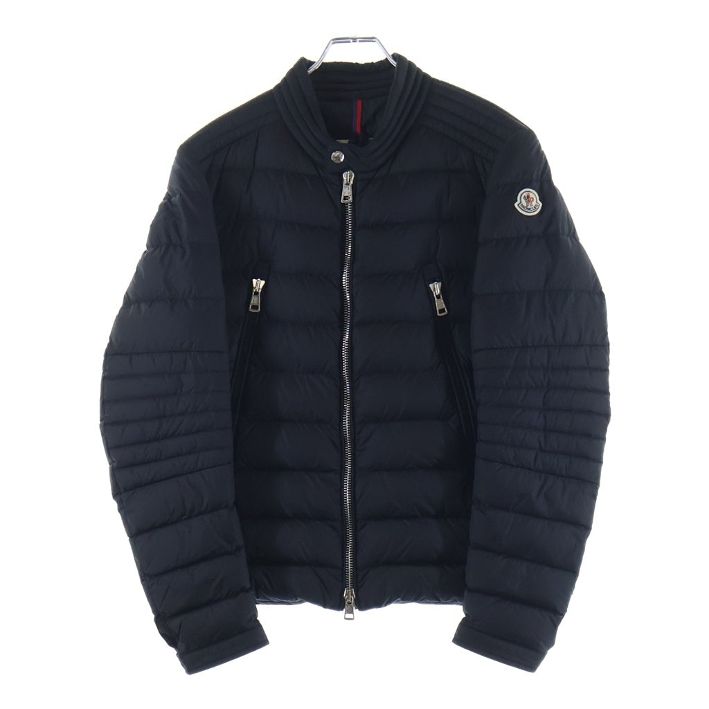 MONCLER(モンクレール) 17AW AMIOT エミオット ワッペンロゴ ライダース ダウンジャケット ブラック C20914030205 68352