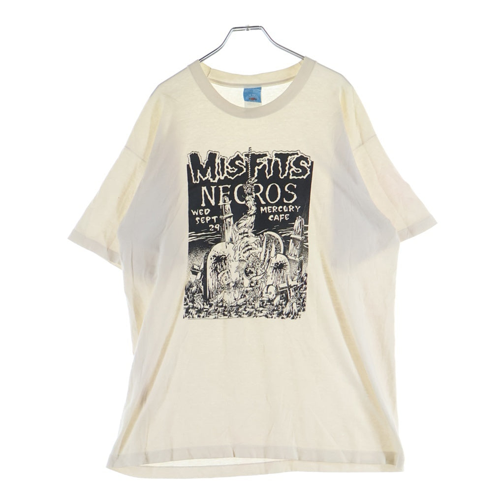 VINTAGE(ヴィンテージ) 90s MISFIT PUSHEAD Mercury Cafe ミスフィッツ クルーネックTシャツ ホワイト