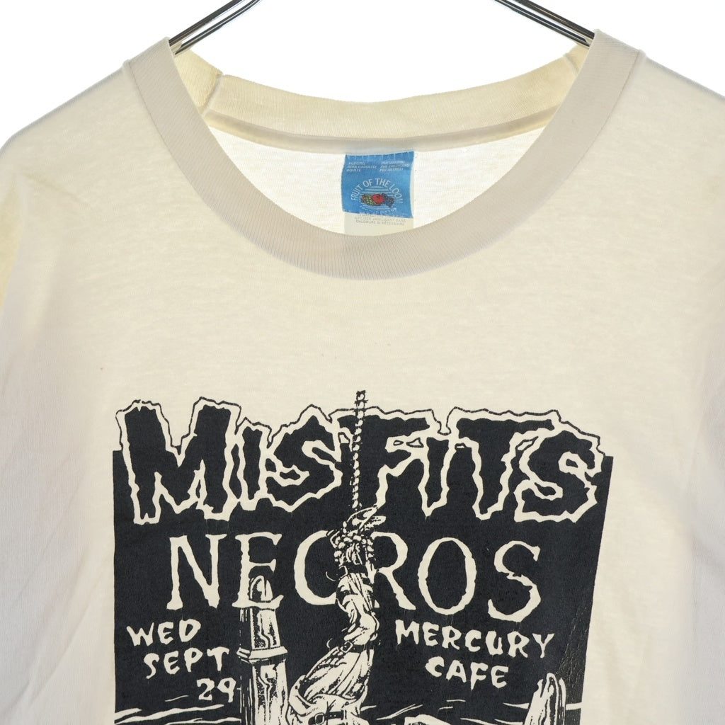 VINTAGE(ヴィンテージ) 90s MISFIT PUSHEAD Mercury Cafe ミスフィッツ クルーネックTシャツ ホワイト