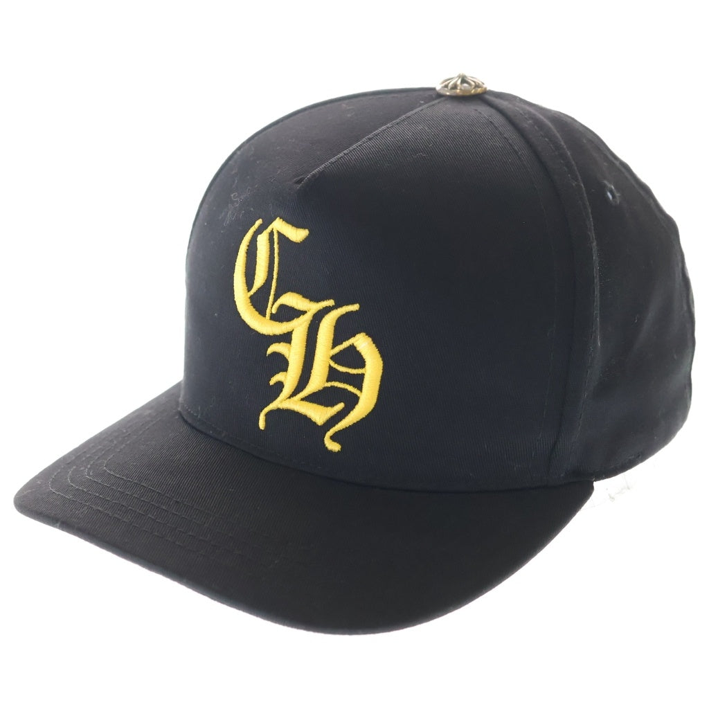 CHROME HEARTS(クロムハーツ) CH HAT CH刺繍ベースボールキャップ ブラック/イエロー