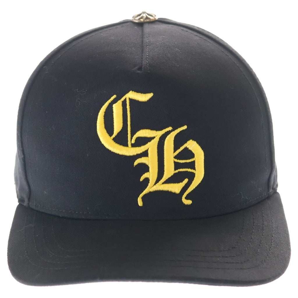 CHROME HEARTS(クロムハーツ) CH HAT CH刺繍ベースボールキャップ ブラック/イエロー