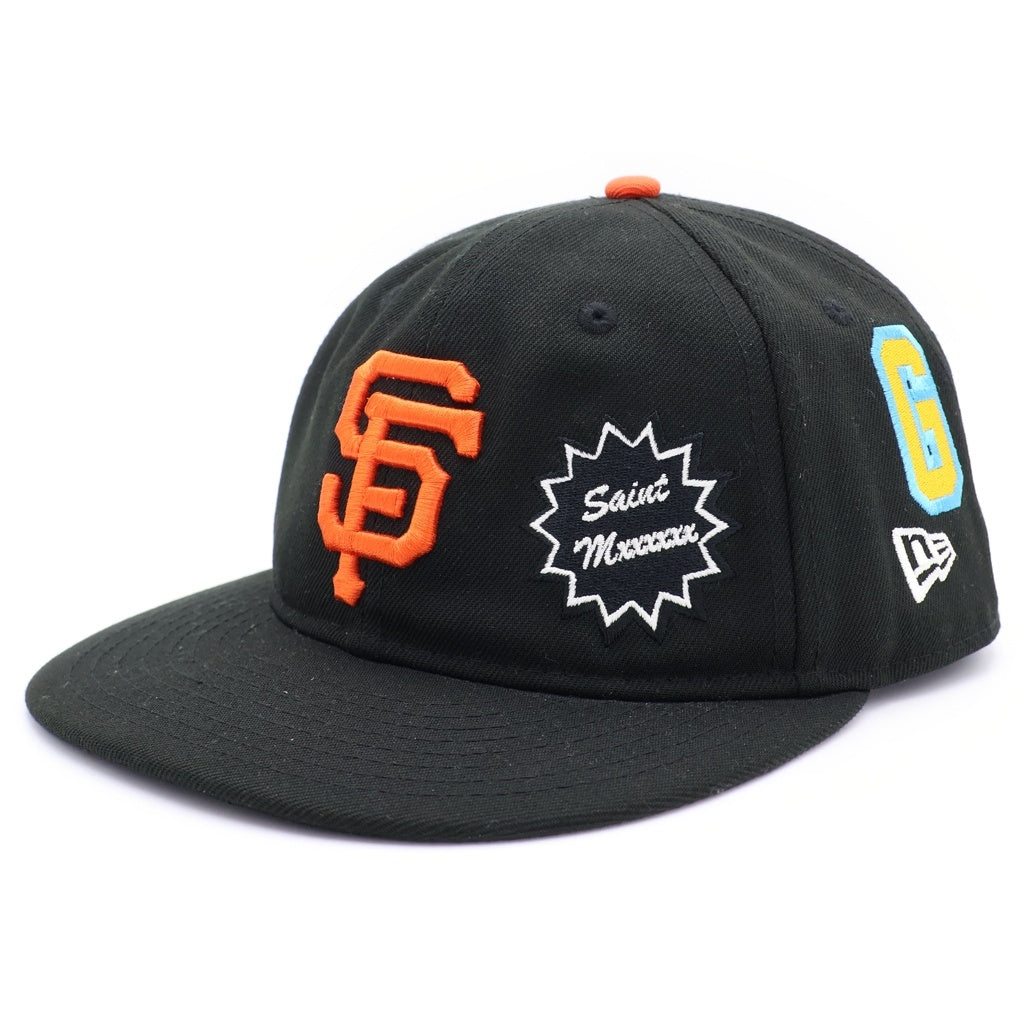 SAINT MICHAEL(セントマイケル) ×NEW ERA GIANTS NE_CAP 読売ジャイアンツ コラボキャップ SM-HR8-0000-C49 ブラック
