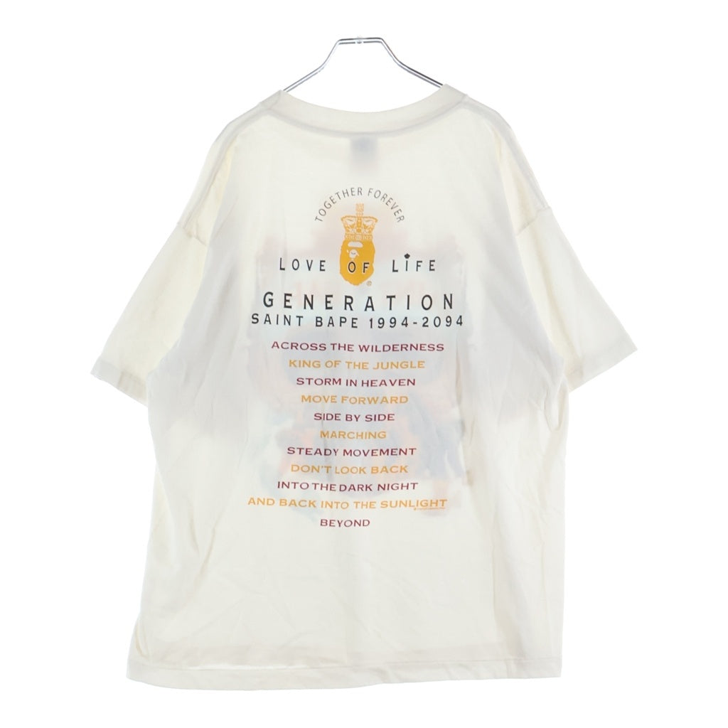 SAINT MICHAEL(セントマイケル) ×A BATHING APE ア ベイシング エイプ GENERATION ジェネレーション 半袖Tシャツ SM-HR1-0000-C36 ホワイト