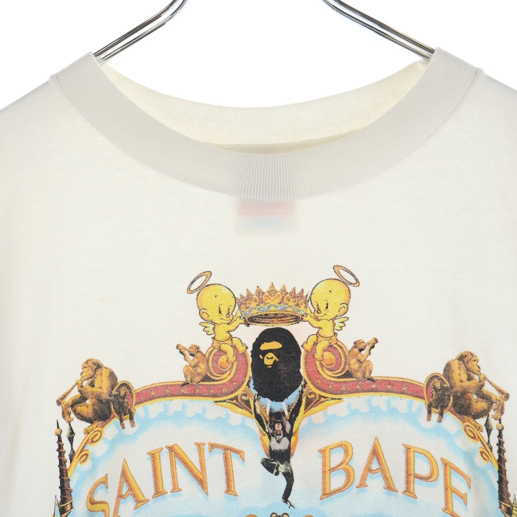 SAINT MICHAEL(セントマイケル) ×A BATHING APE ア ベイシング エイプ GENERATION ジェネレーション 半袖Tシャツ SM-HR1-0000-C36 ホワイト
