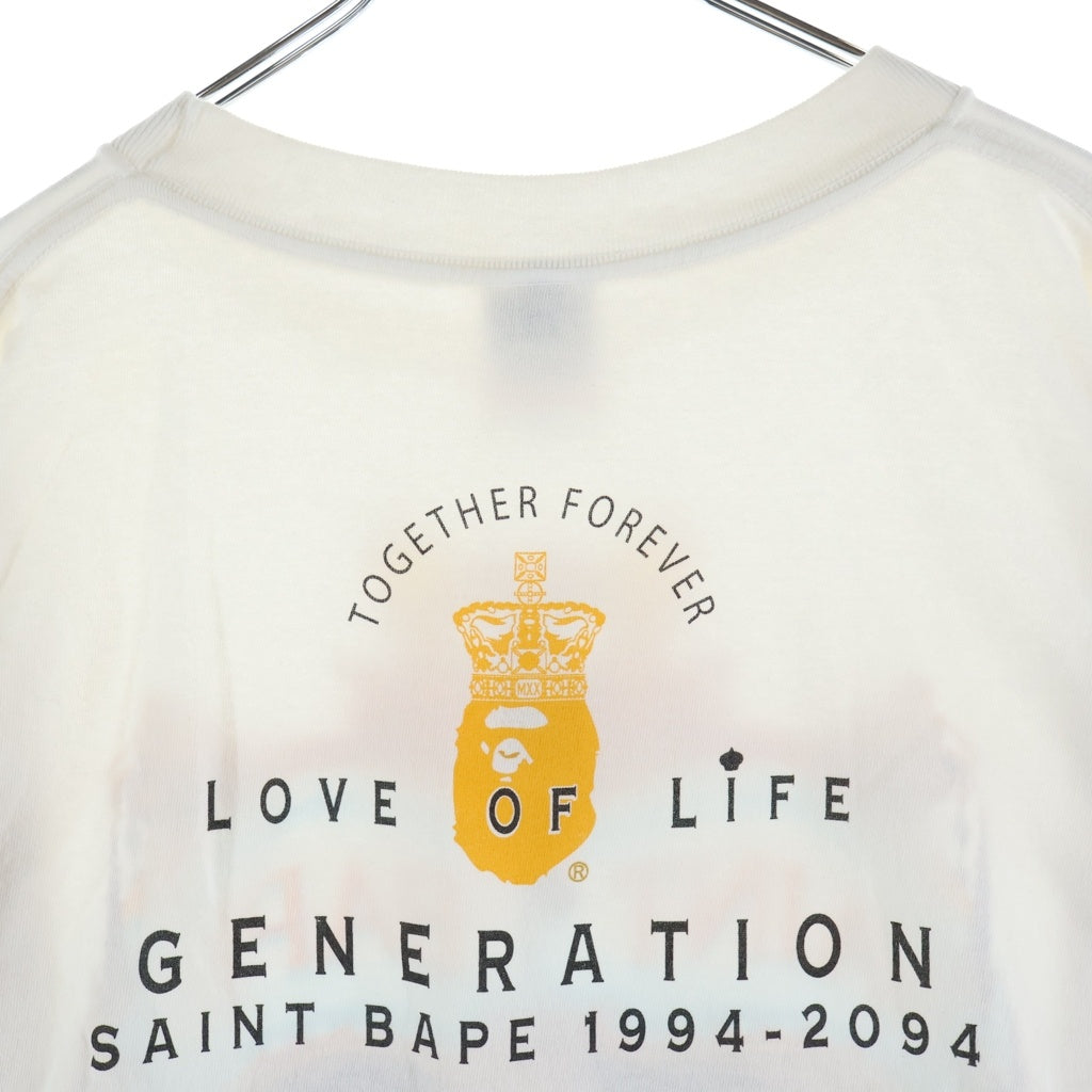 SAINT MICHAEL(セントマイケル) ×A BATHING APE ア ベイシング エイプ GENERATION ジェネレーション 半袖Tシャツ SM-HR1-0000-C36 ホワイト
