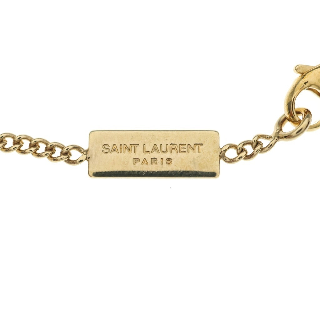 YVES SAINT LAURENT(イヴサンローラン) Cassandre Heart Charm Bracelet カサンドラ ハートチャーム ブレスレット メタル ライトストーン701950Y 15269137 ゴールド レディース