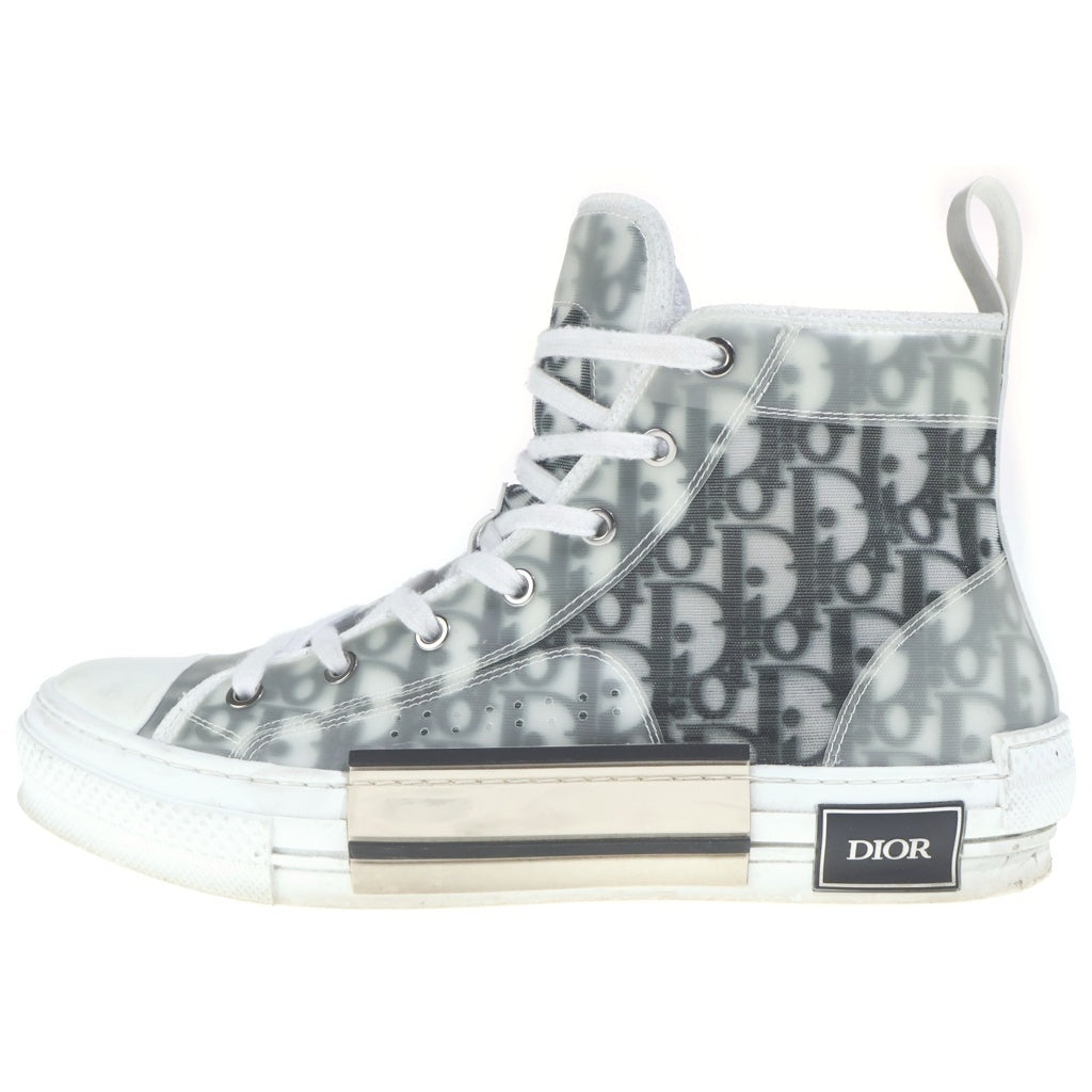 Christian Dior(クリスチャンディオール) 19AW B23 HIGH TOP OBLIQUE SNEAKERS オブリーク 総柄 ハイカットスニーカー ホワイト/ブラック 3SH118YJP