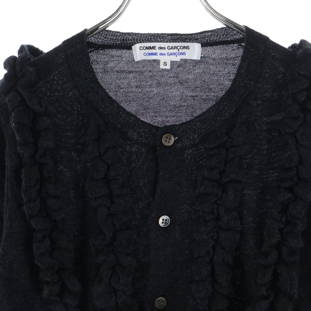 COMME des GARCONS COMME des GARCONS(コムデギャルソンコムデギャルソン) フリルデザイン W19N018 ハイゲージ カーディガン グレー レディース