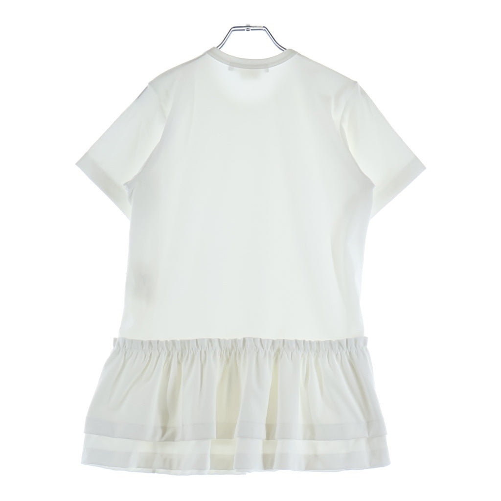 COMME des GARCONS COMME des GARCONS(コムデギャルソンコムデギャルソン) 18SS ジャージ素材 フリル RA-T017 半袖カットソー ホワイト レディース