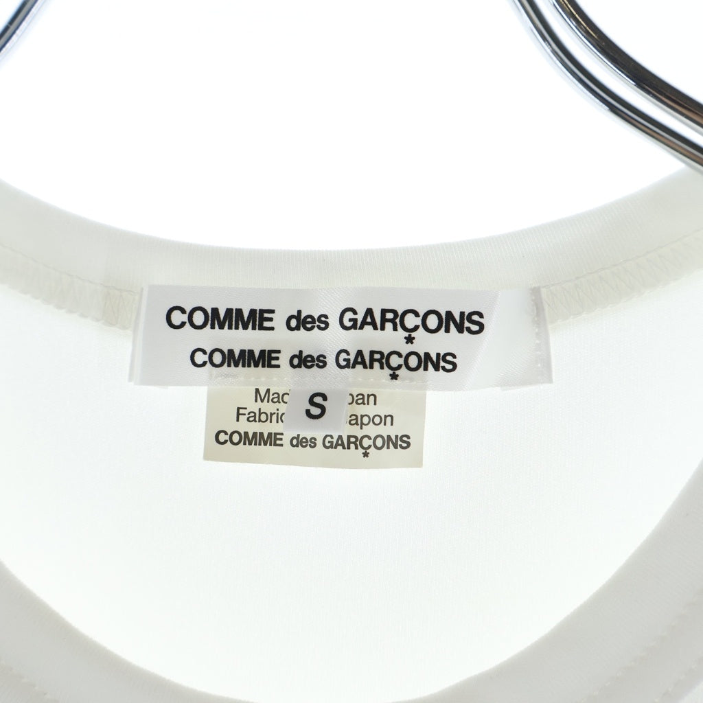 COMME des GARCONS COMME des GARCONS(コムデギャルソンコムデギャルソン) 18SS ジャージ素材 フリル RA-T017 半袖カットソー ホワイト レディース
