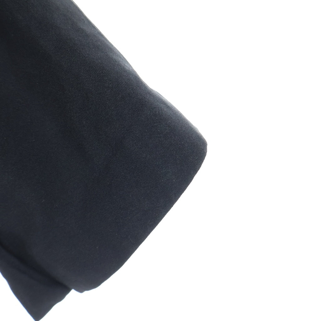 BLACK COMME des GARCONS(ブラックコムデギャルソン) 15SS カッティング フリル ギャバジン ノーカラー テーラードジャケット 1O-J016 ブラック レディース