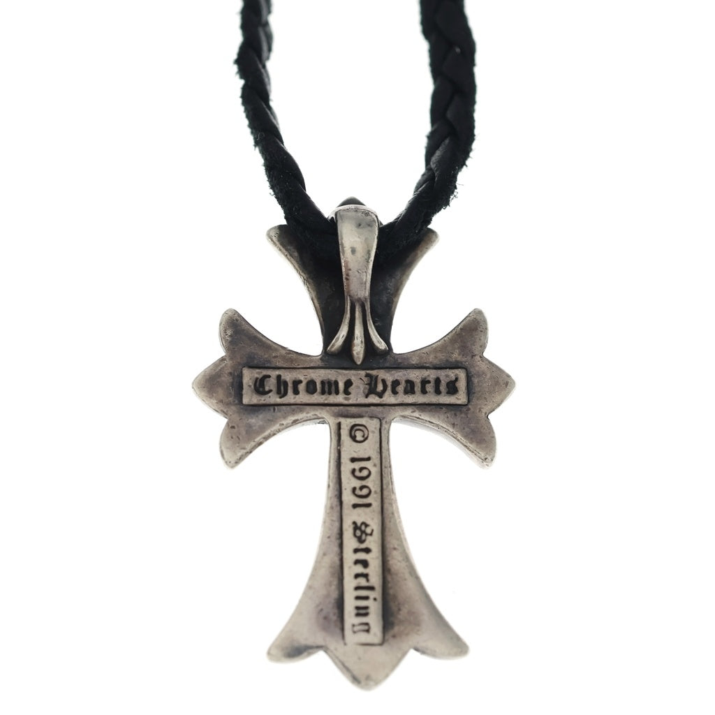 CHROME HEARTS(クロムハーツ) CH CRS SMLスモールCHクロス BC ボロチップブレイド ネックレス シルバー BCA220