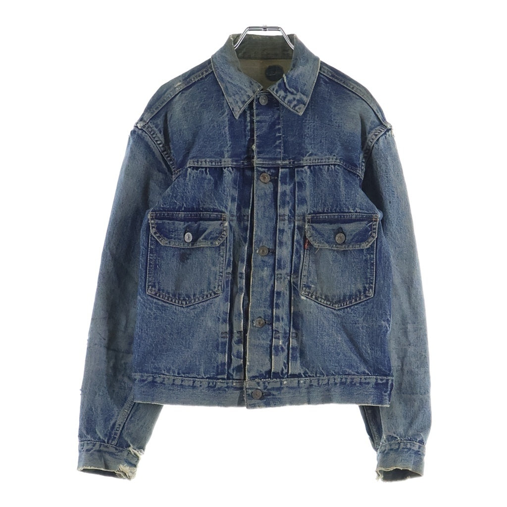 Levi's(リーバイス) 50s VINTAGE 507XX 革パッチ レインボーステッチ コの字ステッチ Gジャン インディゴ