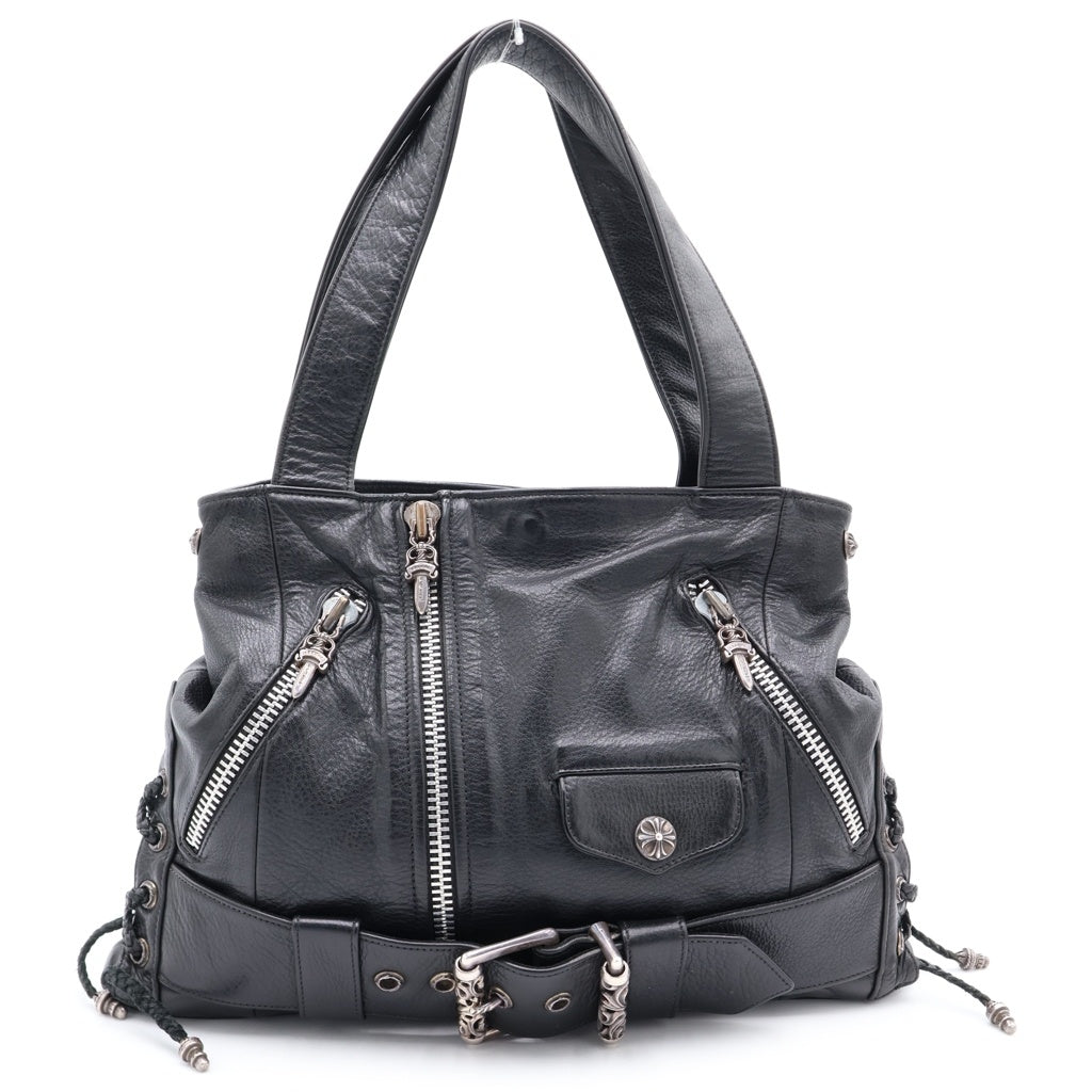CHROME HEARTS(クロムハーツ) JJ DEAN Large JJディーン レザーライダース トートバッグ ブラック ラージ レディース