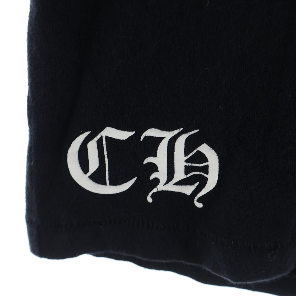 CHROME HEARTS(クロムハーツ) オールド ブルー バックCH スクロール Vネック 半袖Tシャツ ブラック