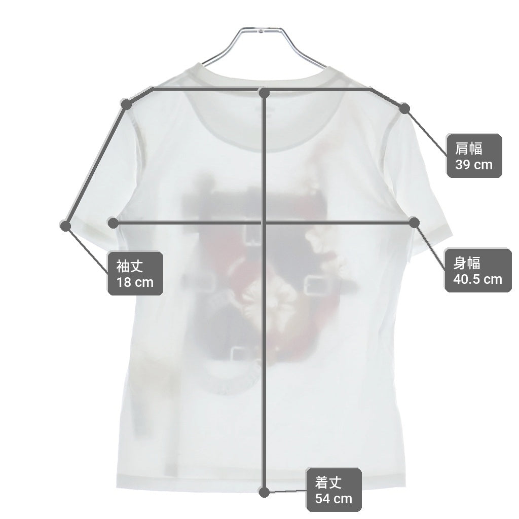 HERMES(エルメス) カルトゥッシュ グラン マネージュ プリントクルーネック半袖Tシャツカットソー 6E4646DA レディース