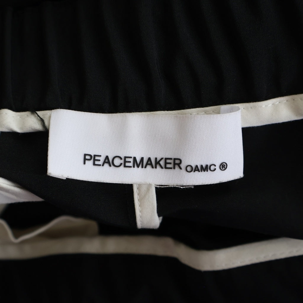 OAMC オーエーエムシー Peacemaker Regs Pant ナイロンギャバジン PCM3OP01A-PL003-99 ベルテッドパンツ ブラック OAMC(オーエーエムシー) Peacemaker Regs Pant ナイロンギャバジン