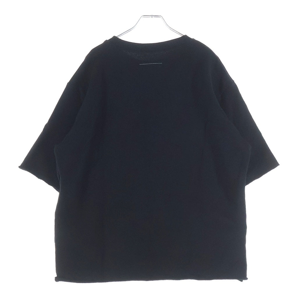 Maison Martin Margiela メゾンマルタンマルジェラ 26SS 6 Logo print sweatshirt フロントロゴ S62GU0147 半袖スウェット ブラック Maison Martin Margiela(メゾンマルタンマルジェラ) 26SS 6 Logo print