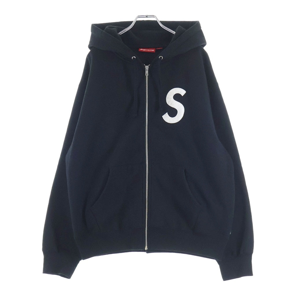 SUPREME(シュプリーム) 24AW S Logo Hooded Zip Up Sweatshirt Sロゴ ジップアップ フーディ ブラック