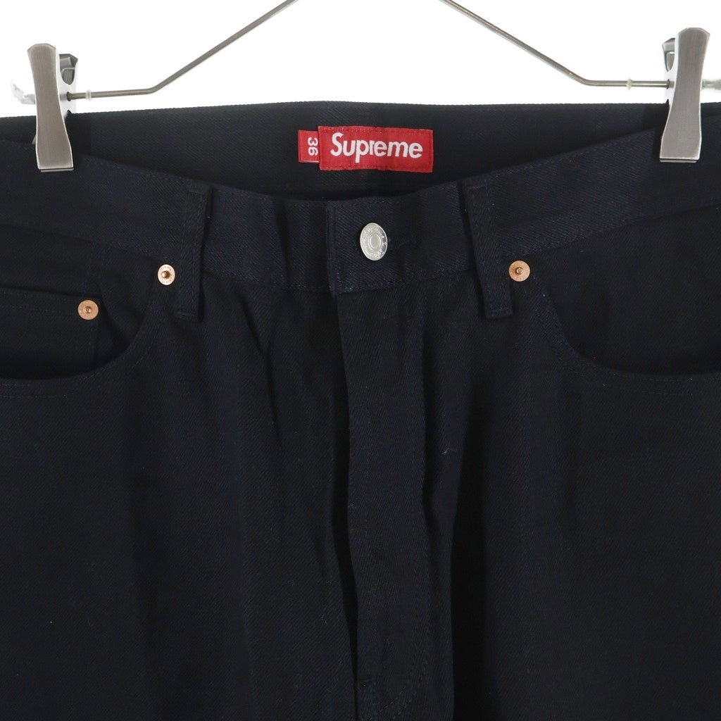 SUPREME(シュプリーム) 26SS Baggy Salvedge Jean バギー セルビッチジーンズ ワイドデニム ブラック