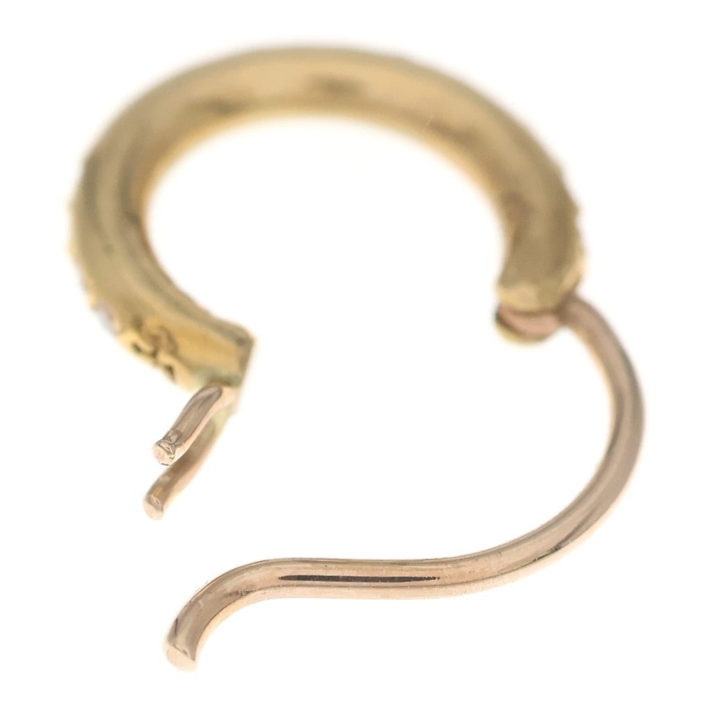 CHROME HEARTS(クロムハーツ) 22K HOOP TFL TINY P/D タイニーフープ PAVEダイヤ ピアス ゴールド