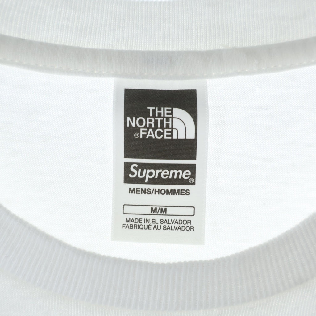 SUPREME(シュプリーム) 23SS ×THE NORTH FACE Printed Pocket Tee ノースフェイス ロゴ プリント 半袖 Tシャツ ホワイト NT02309I