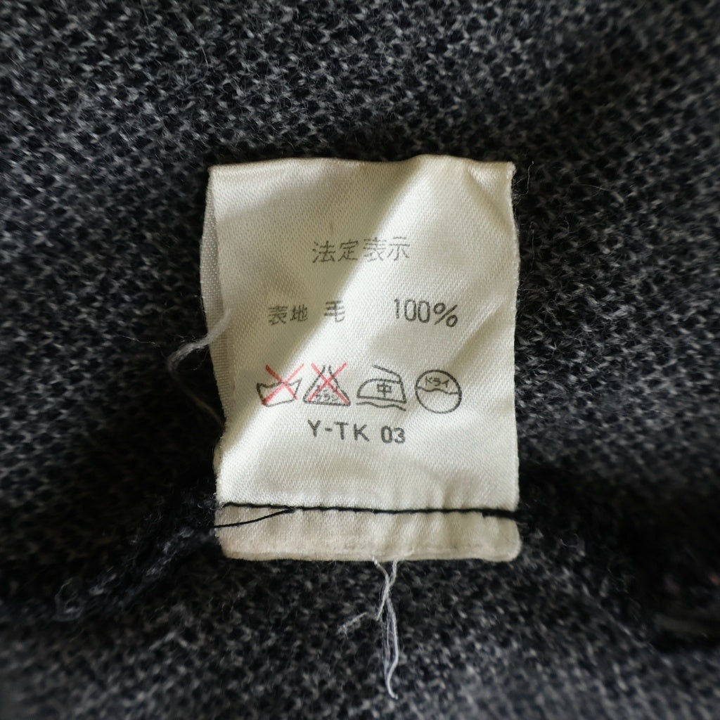 Christian Dior(クリスチャンディオール) 90s オールド 刺繍 レオパード ウール カーディガン グレー レディース