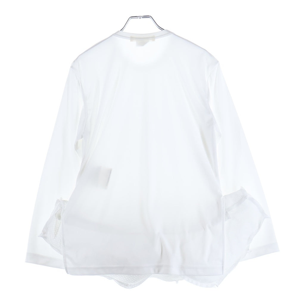 COMME des GARCONS(コムデギャルソン) 25SS メッシュ切替 ジャージ GO-T028 ロングスリーブカットソー ホワイト レディース