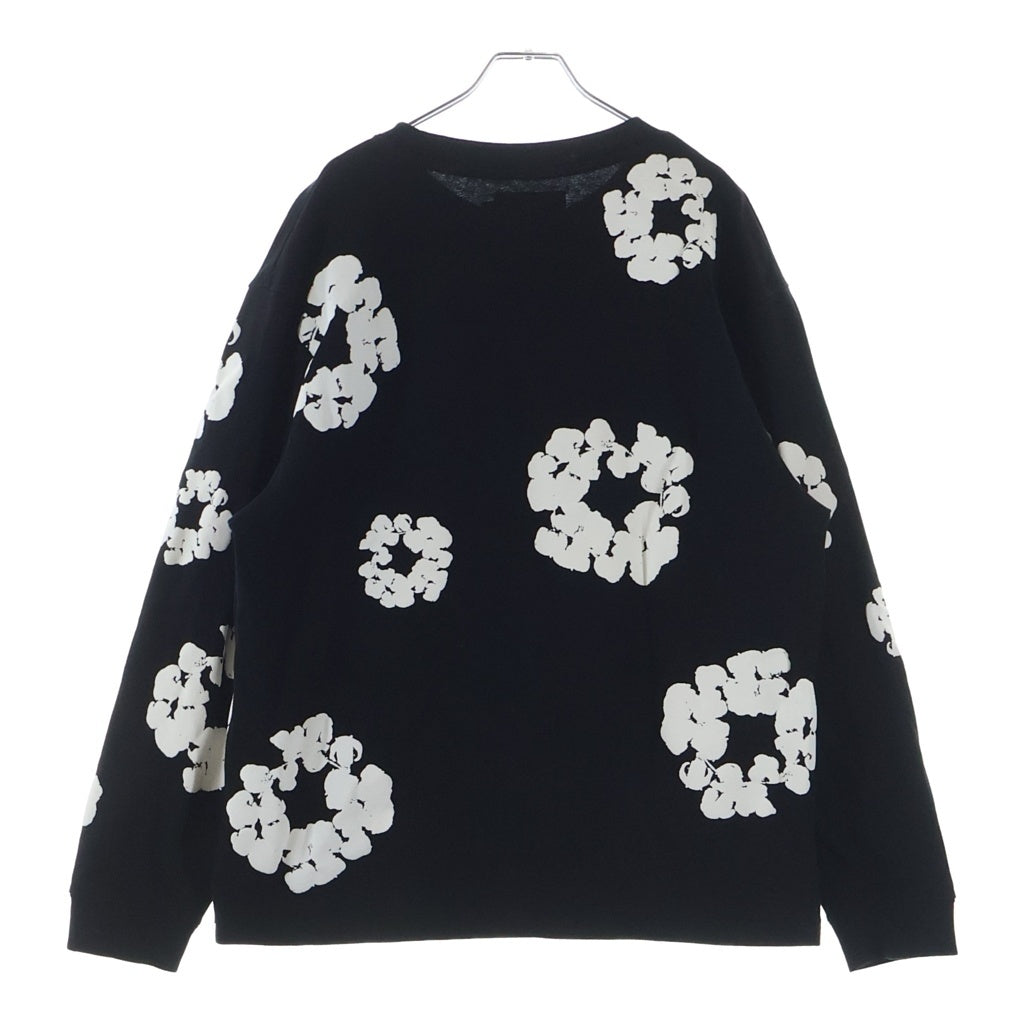 DENIM TEARS(デニムティアーズ) WREATH LONG SLEEVE TEE ロングスリーブカットソー ブラック