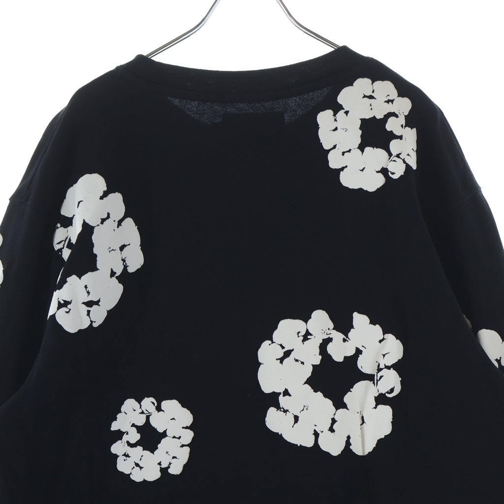 DENIM TEARS(デニムティアーズ) WREATH LONG SLEEVE TEE ロングスリーブカットソー ブラック