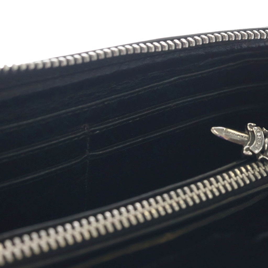 CHROME HEARTS(クロムハーツ) REC F ZIP フィリグリープラス ラウンドジップ長財布 ウォレット ブラック