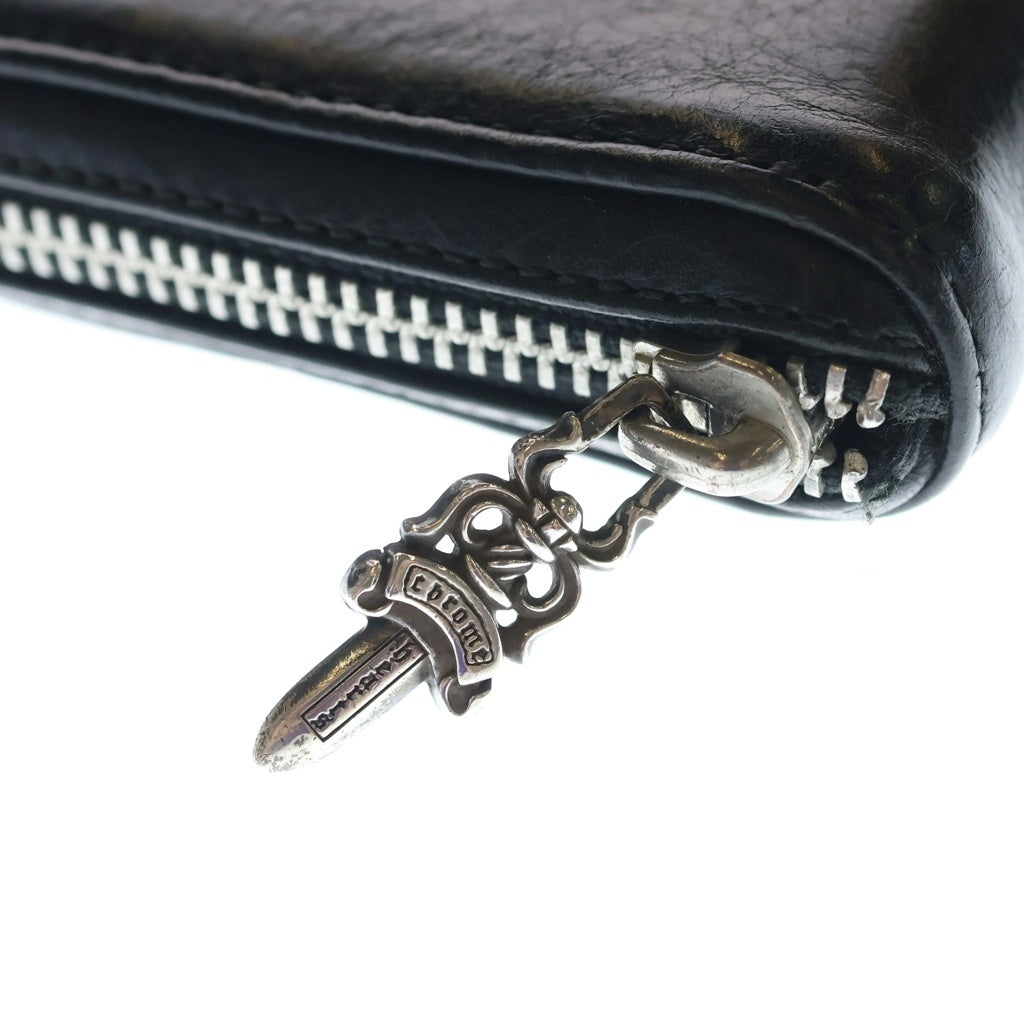 CHROME HEARTS(クロムハーツ) REC F ZIP フィリグリープラス ラウンドジップ長財布 ウォレット ブラック
