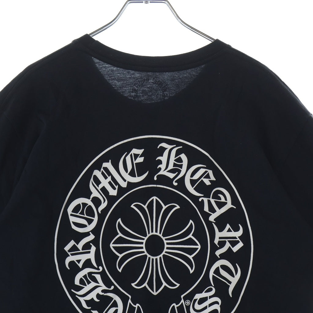 CHROME HEARTS(クロムハーツ) HORSESHOE S/S TEE ホースシュープリント ポケット半袖Tシャツ カットソー ブラック