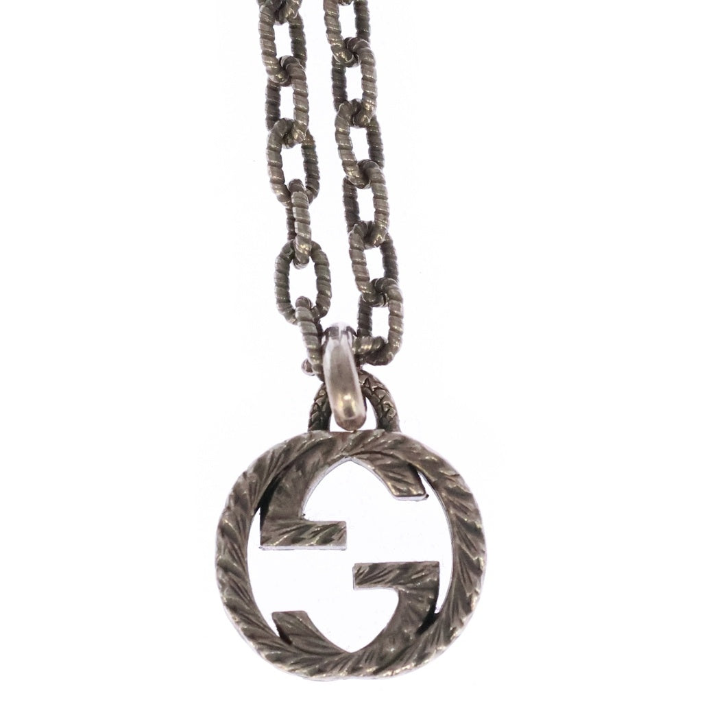 GUCCI(グッチ) アラベスク インターロッキング GG ネックレス シルバー
