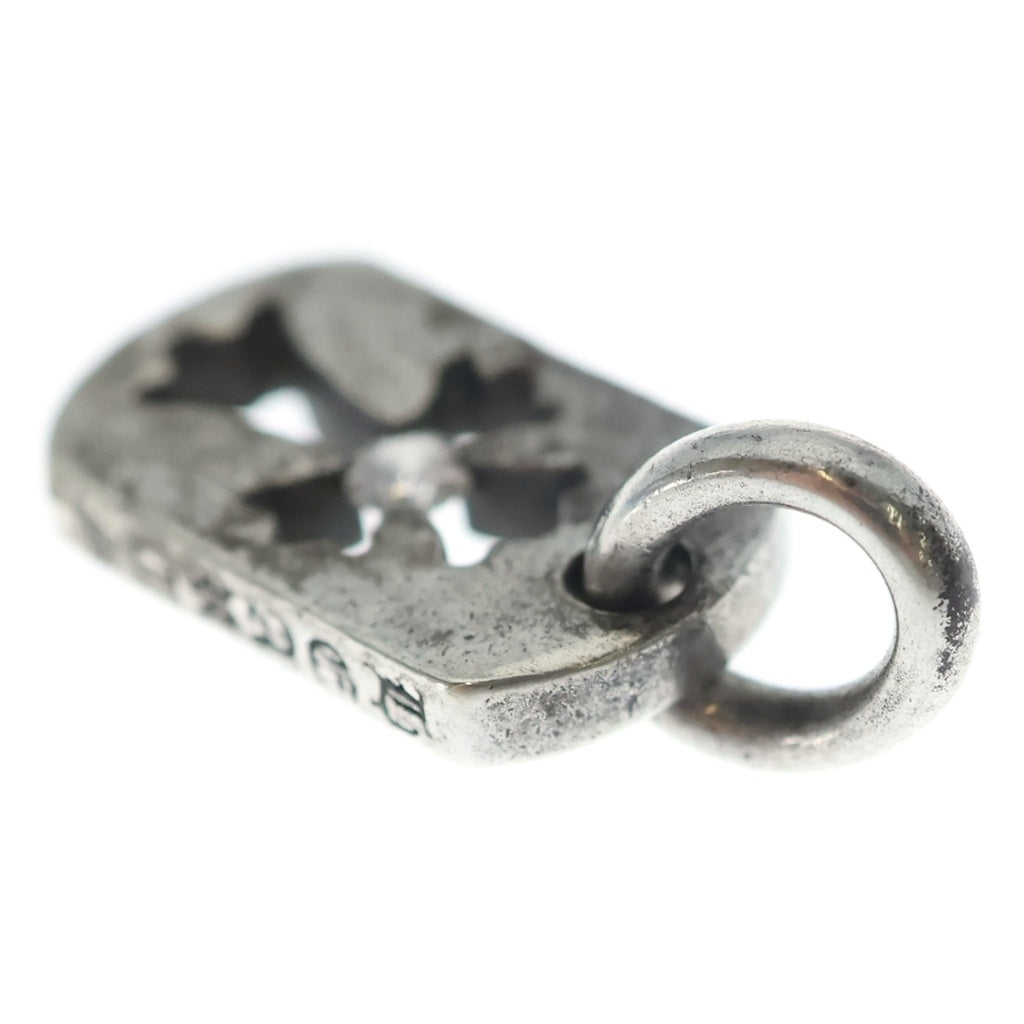 CHROME HEARTS(クロムハーツ) DT TNY CO CRS 1DIA タイニーカットアウトクロスドッグタグ 1ダイヤ チャーム ネックレストップ シルバー BCA410