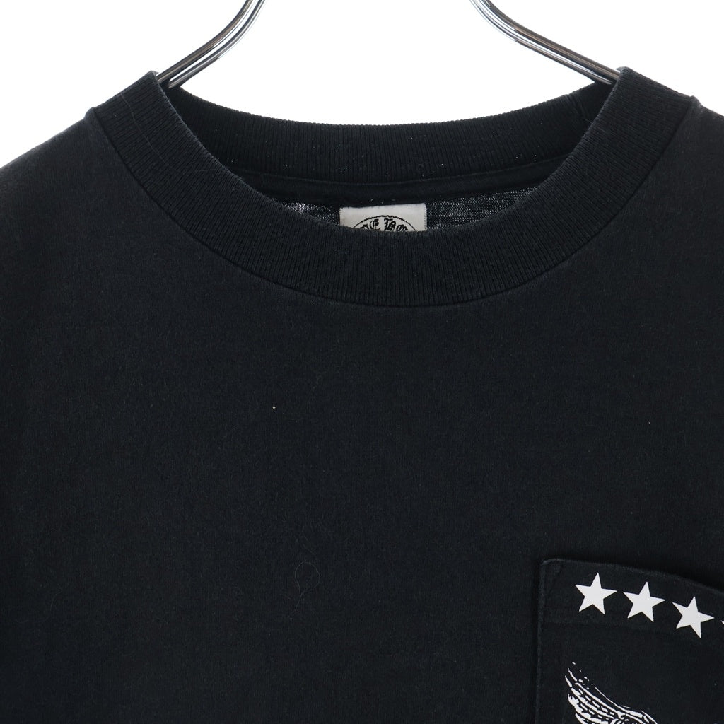 CHROME HEARTS(クロムハーツ) OLD FOTI HANDHORSEMAN TEE オールド ホースマンプリント クルーネック半袖Tシャツカットソー ブラック
