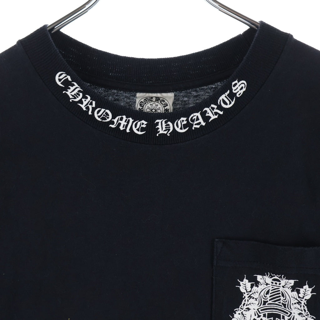 CHROME HEARTS(クロムハーツ) OLD CH T-SHIRT オールド ネックロゴ ダガープリント 半袖Tシャツ ブラック