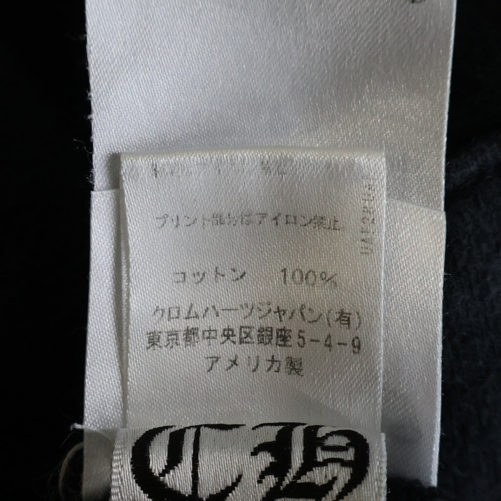 CHROME HEARTS(クロムハーツ) OLD SWTSHRT PLVR オールド バックホースシュー 袖フローラルプリント プルオーバーパーカー ブラック