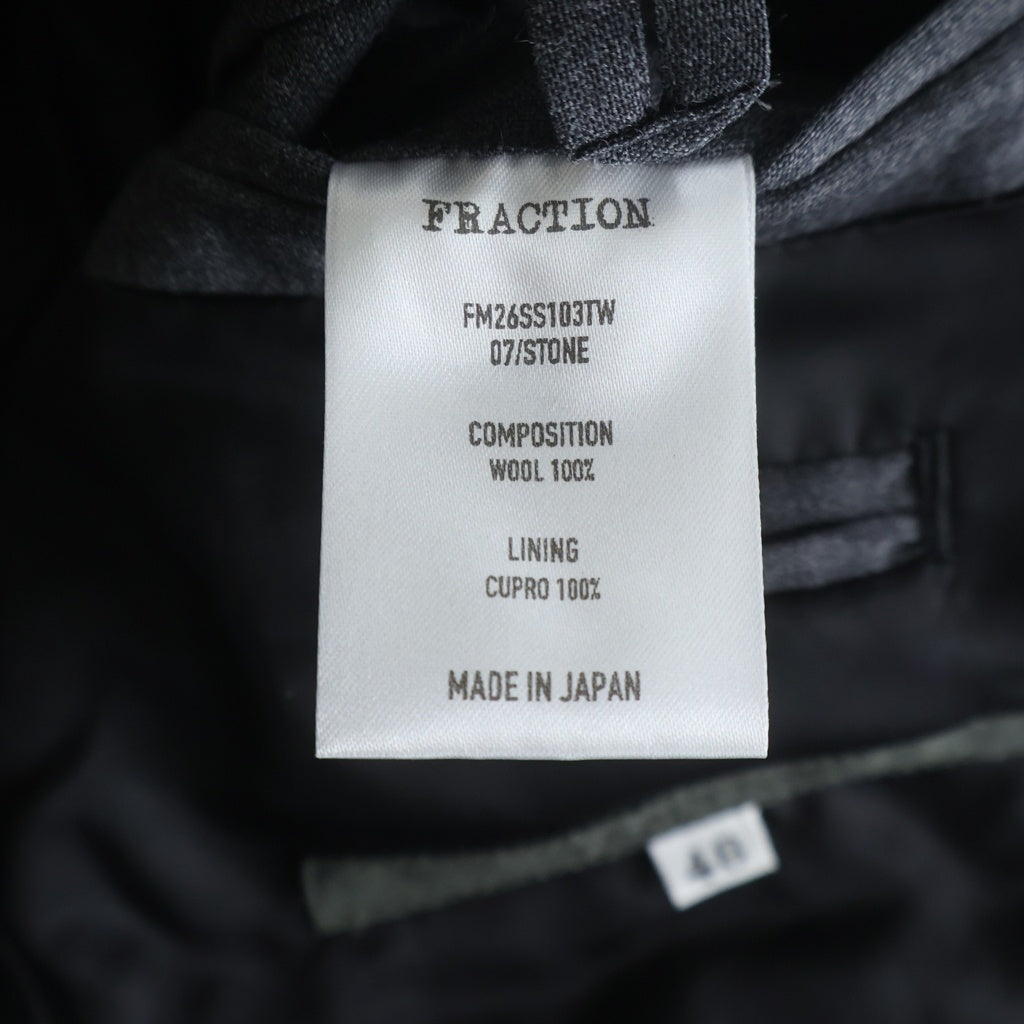 NO BRAND(ノーブランド) FRACTION 26SS Lou R Jacket ウール ジャケット グレー