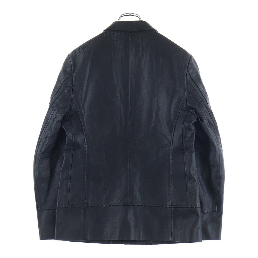 COMME des GARCONS HOMME PLUS(コムデギャルソンオムプリュス) 00AW Docking Rock期 パンチングフェイクレザー テーラードジャケット ブラック PJ-04082M/AD2000