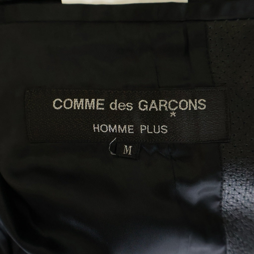 COMME des GARCONS HOMME PLUS(コムデギャルソンオムプリュス) 00AW Docking Rock期 パンチングフェイクレザー テーラードジャケット ブラック PJ-04082M/AD2000