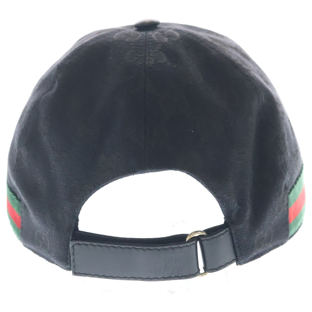 GUCCI(グッチ) GGキャンバス ベースボールキャップ 帽子 ブラック 200035 599331