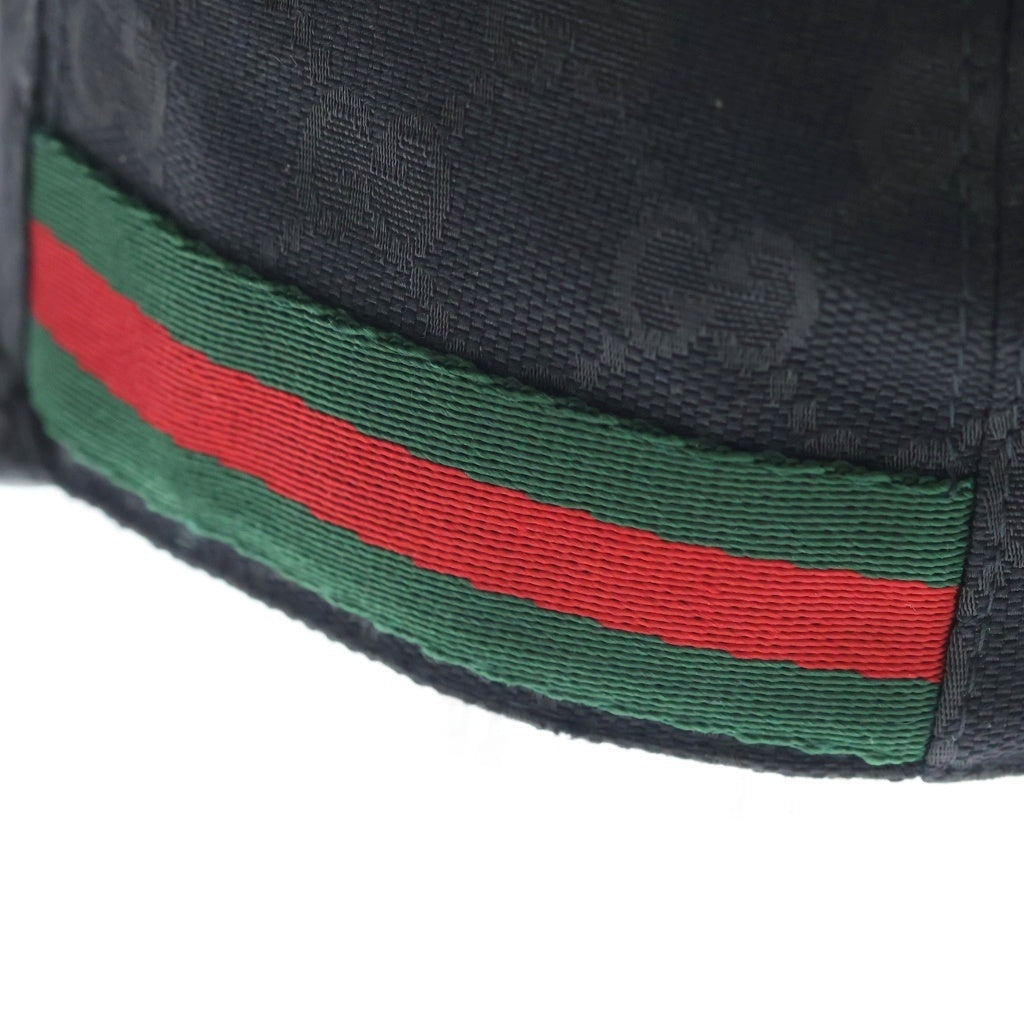 GUCCI(グッチ) GGキャンバス ベースボールキャップ 帽子 ブラック 200035 599331