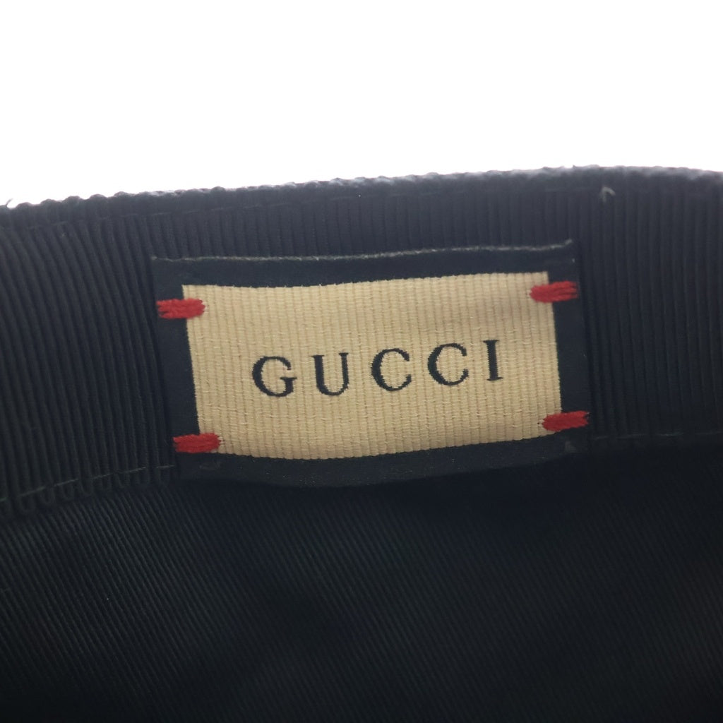 GUCCI(グッチ) GGキャンバス ベースボールキャップ 帽子 ブラック 200035 599331