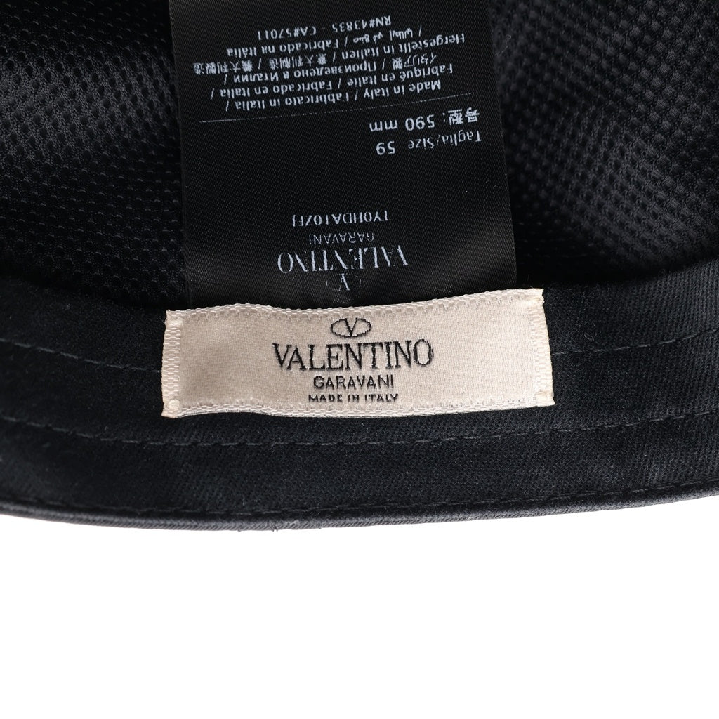 VALENTINO(ヴァレンティノ) DREAMERS Vロゴプリントベースボールキャップ ブラック TY0HDA10ZFJ レディース
